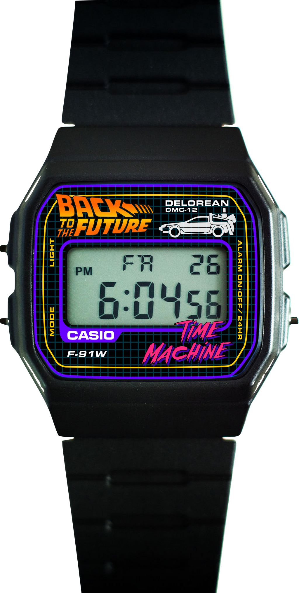 Custom Casio F91W - Custom watch face - Back To The Future Theme