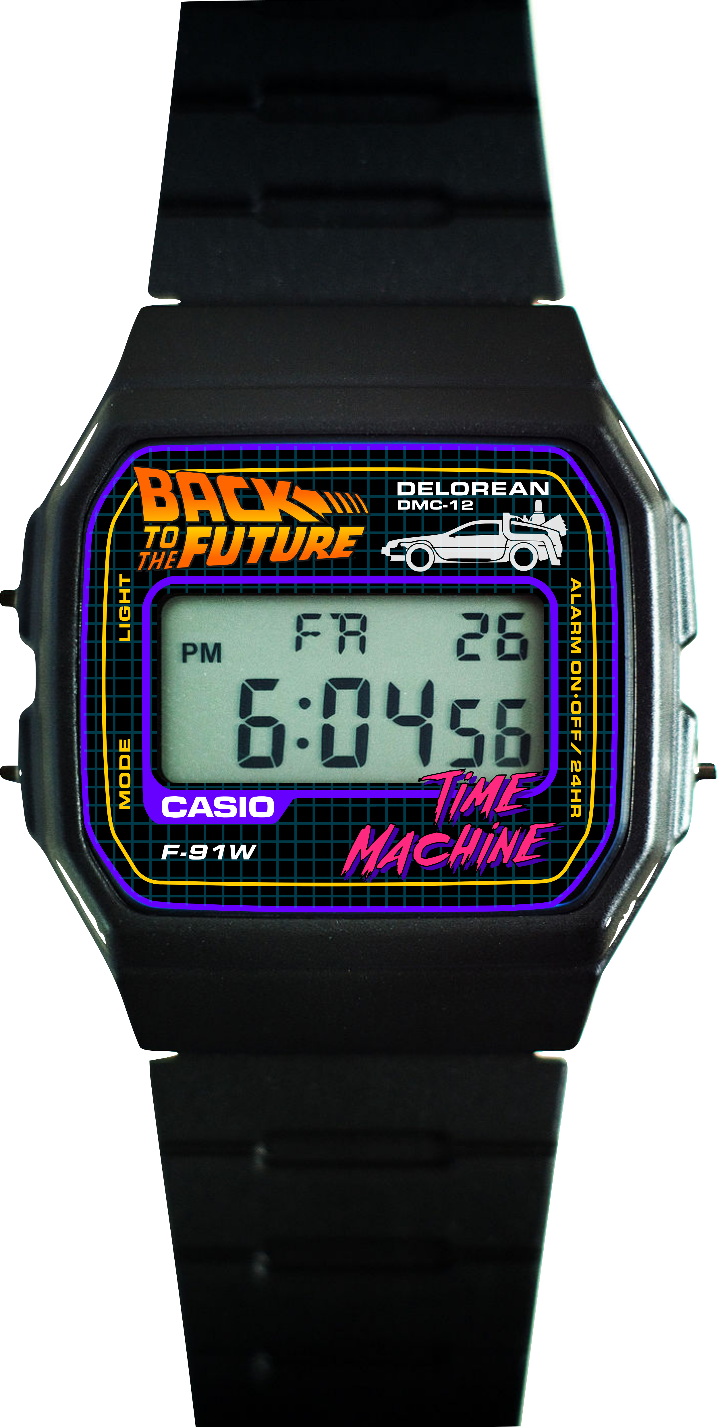 Custom Casio F91W - Custom watch face - Back To The Future Theme