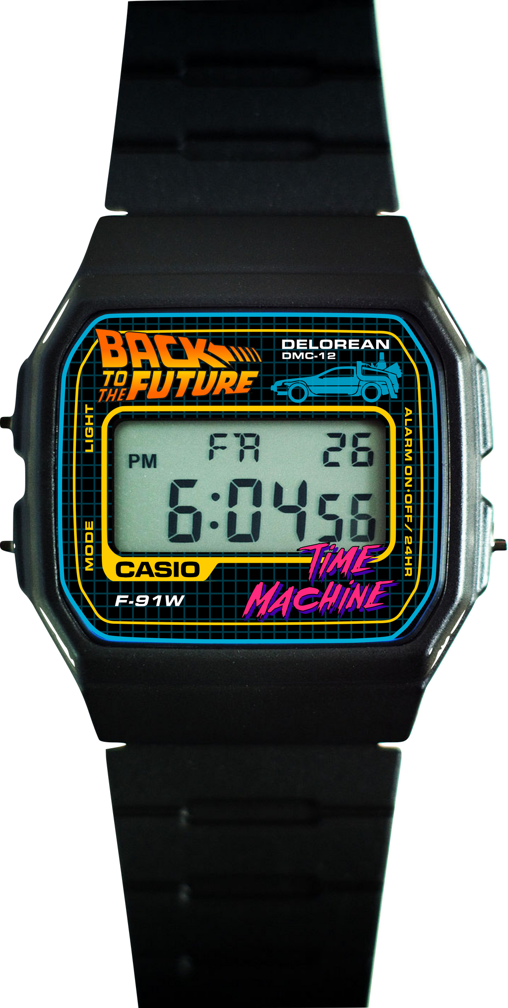 Custom Casio F91W - Custom watch face - Back To The Future Theme