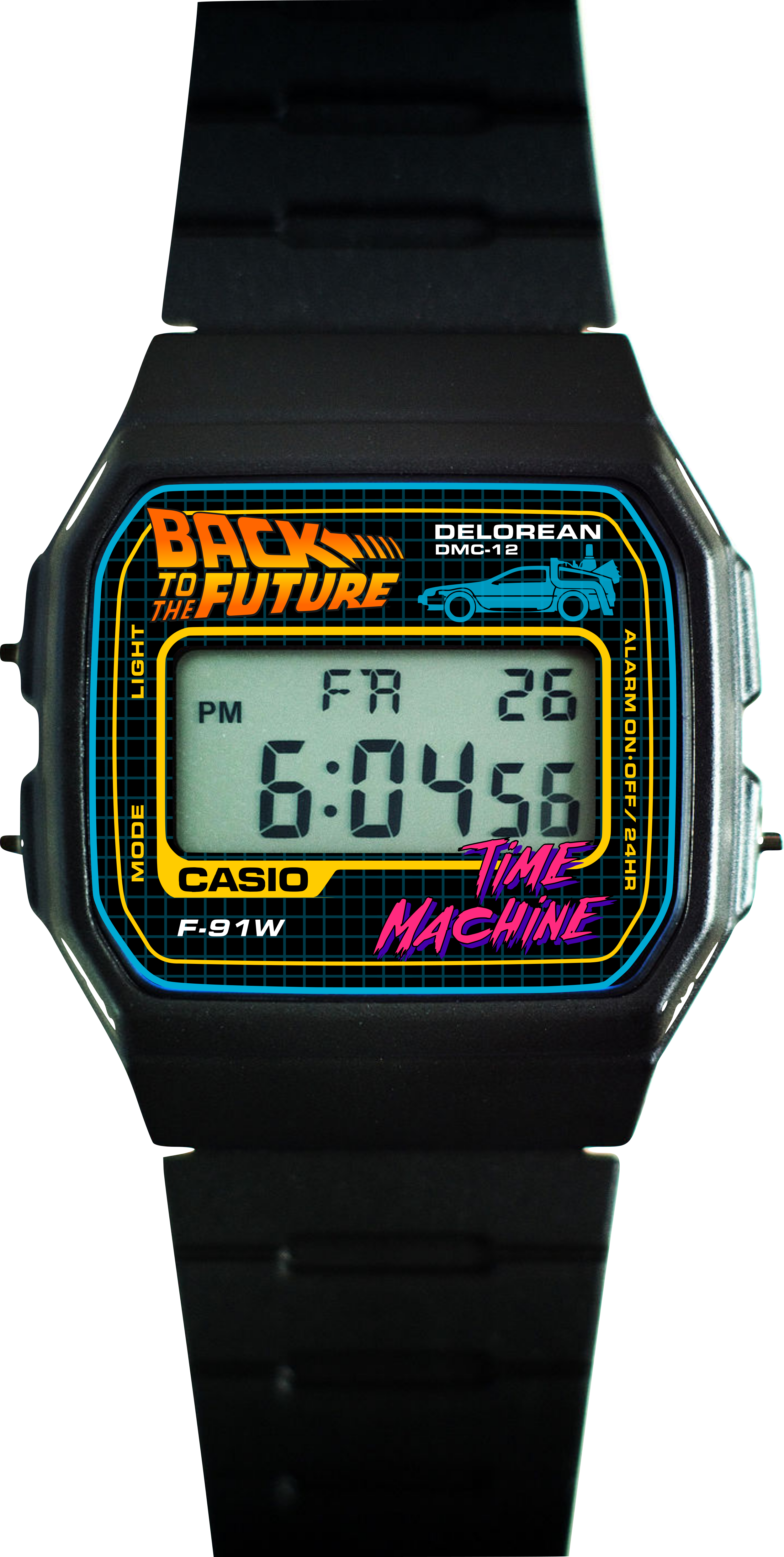 Custom Casio F91W - Custom watch face - Back To The Future Theme