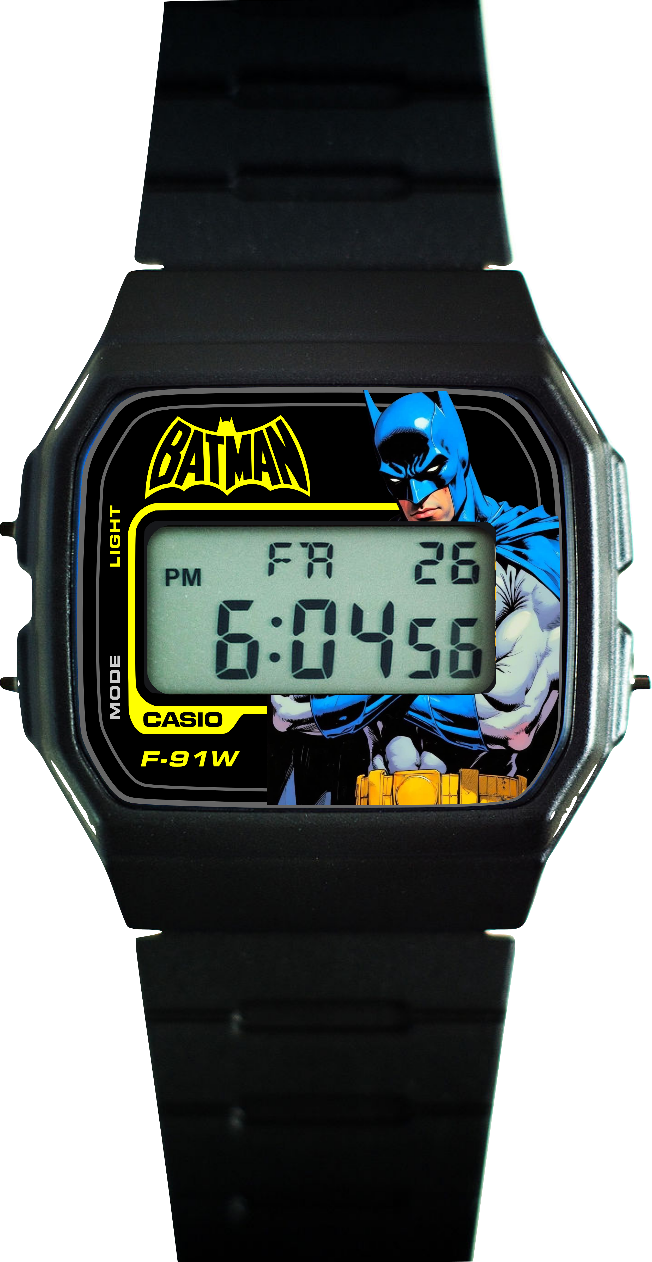 Custom Casio F91W - Custom watch face - Classic Batman