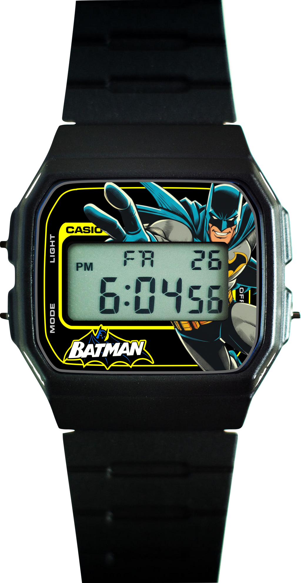 Custom Casio F91W - Custom watch face - Classic Batman