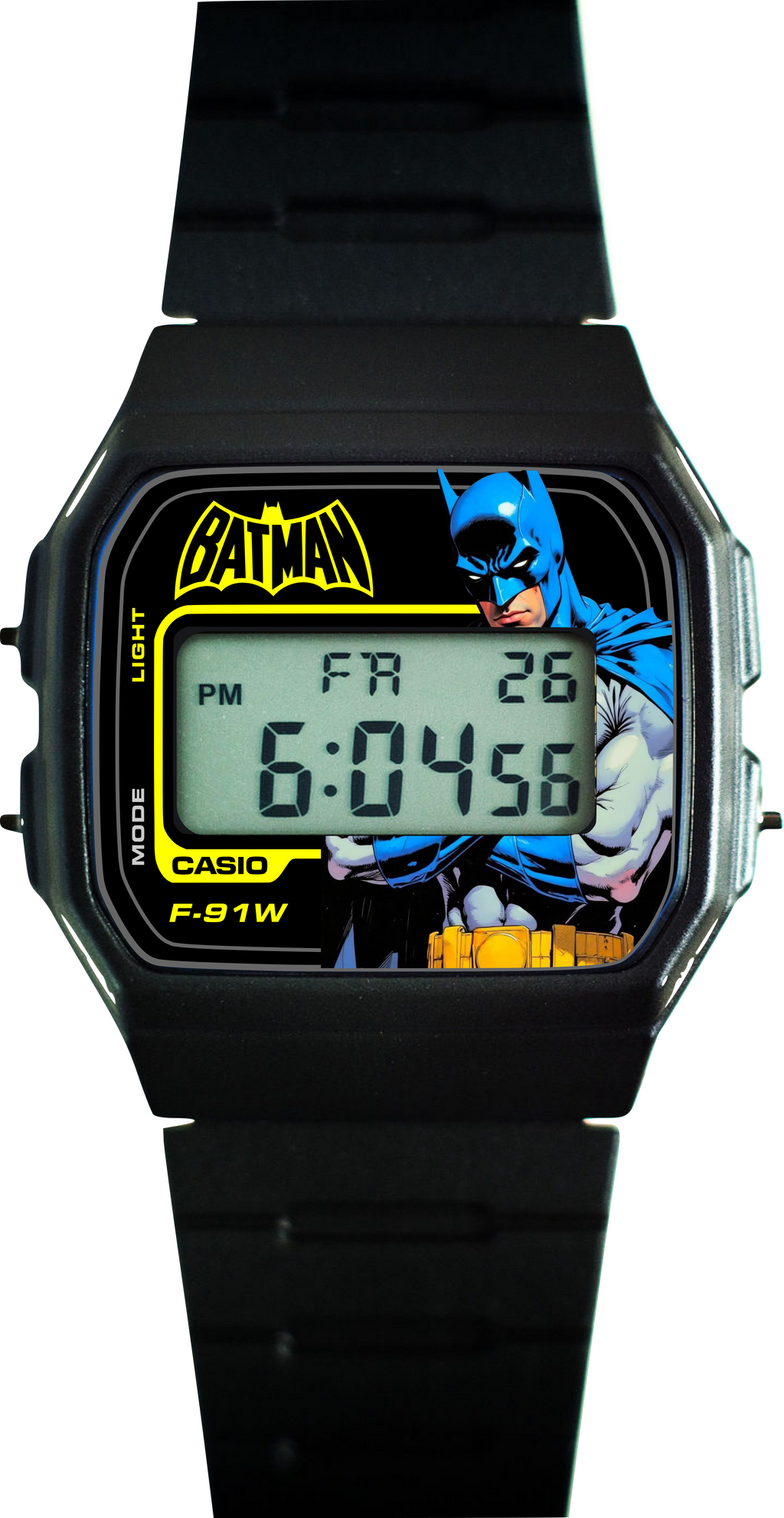 Custom Casio F91W - Custom watch face - Classic Batman
