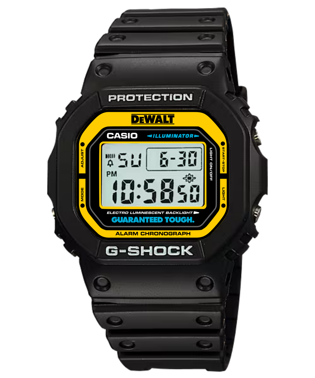 Custom Casio DW5600 - Custom watch face - Dewalt