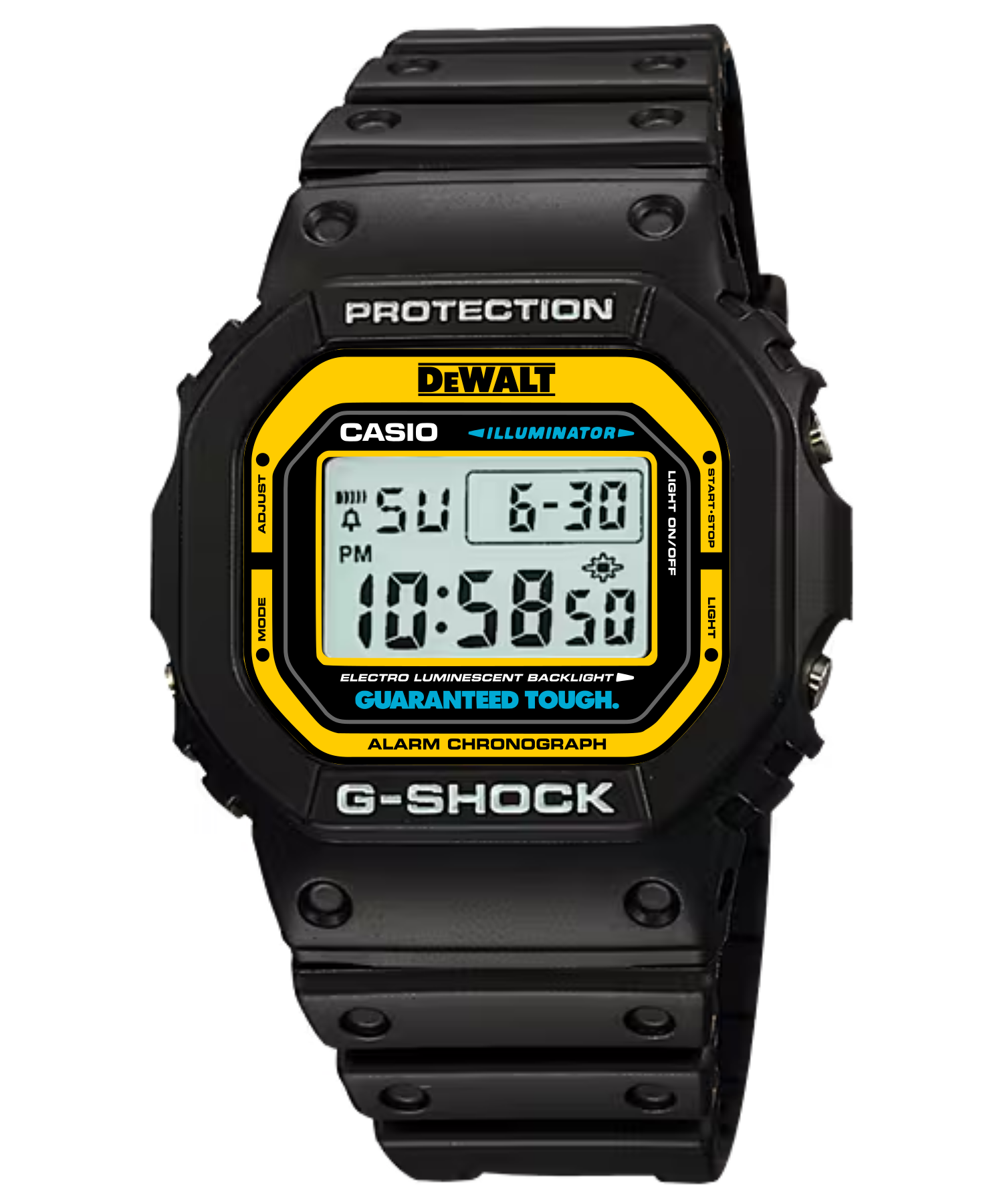 Custom Casio DW5600 - Custom watch face - Dewalt