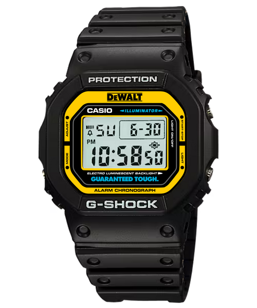 Custom Casio DW5600 - Custom watch face - Dewalt