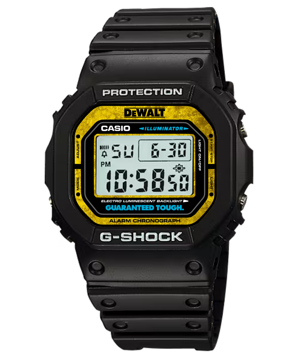 Custom Casio DW5600 - Custom watch face - Dewalt