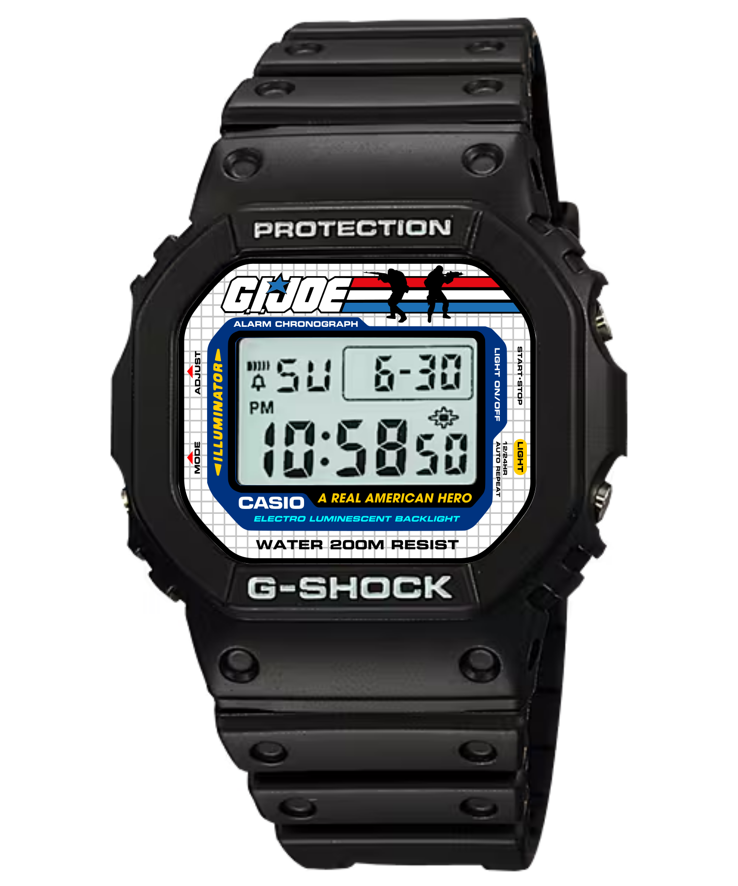 Custom Casio DW5600 - Custom watch face - GIJOE