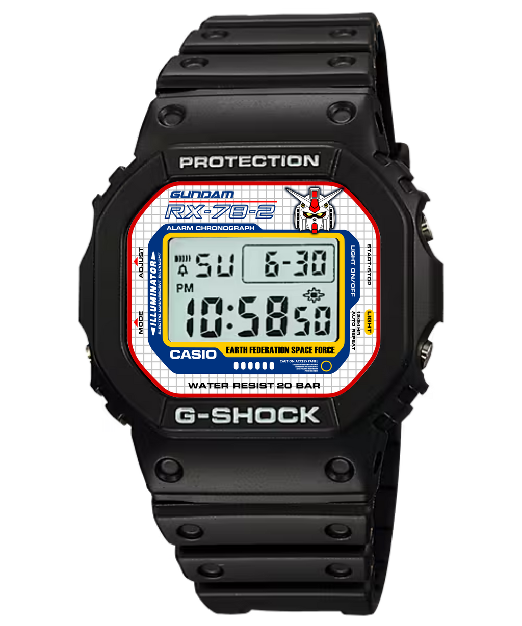 Custom Casio DW5600 - Custom watch face - Gundam