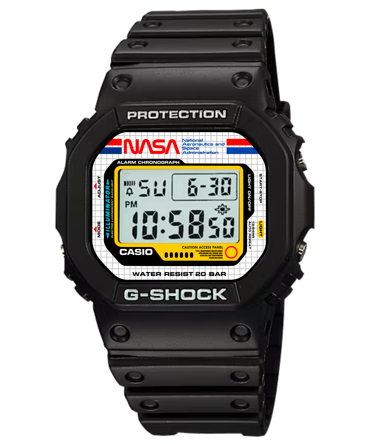 Custom Casio DW5600 - Custom watch face - NASA
