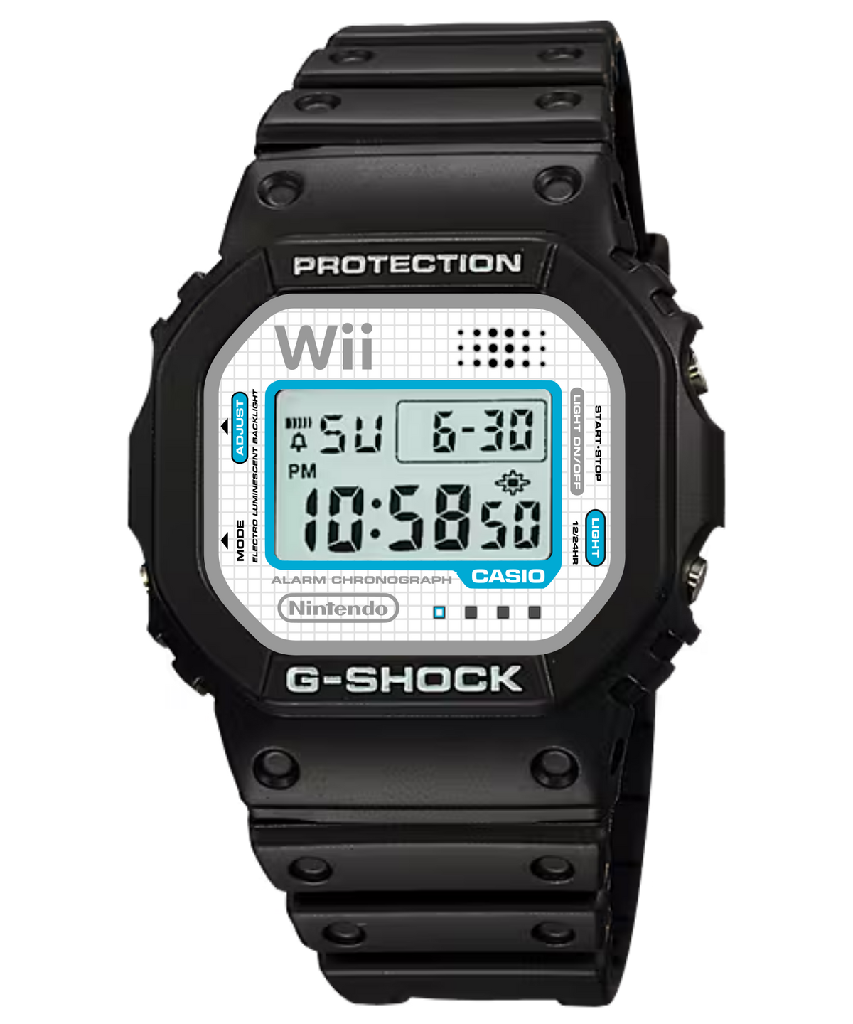 Custom Casio DW5600 - Custom watch face - Nintendo Wii Theme