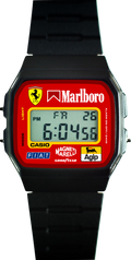 Custom Casio F91W - Custom watch face - Team Scuderia Ferrari F1 Theme