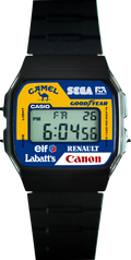 Custom Casio F91W - Custom watch face - Williams Renault F1 Theme Tribute