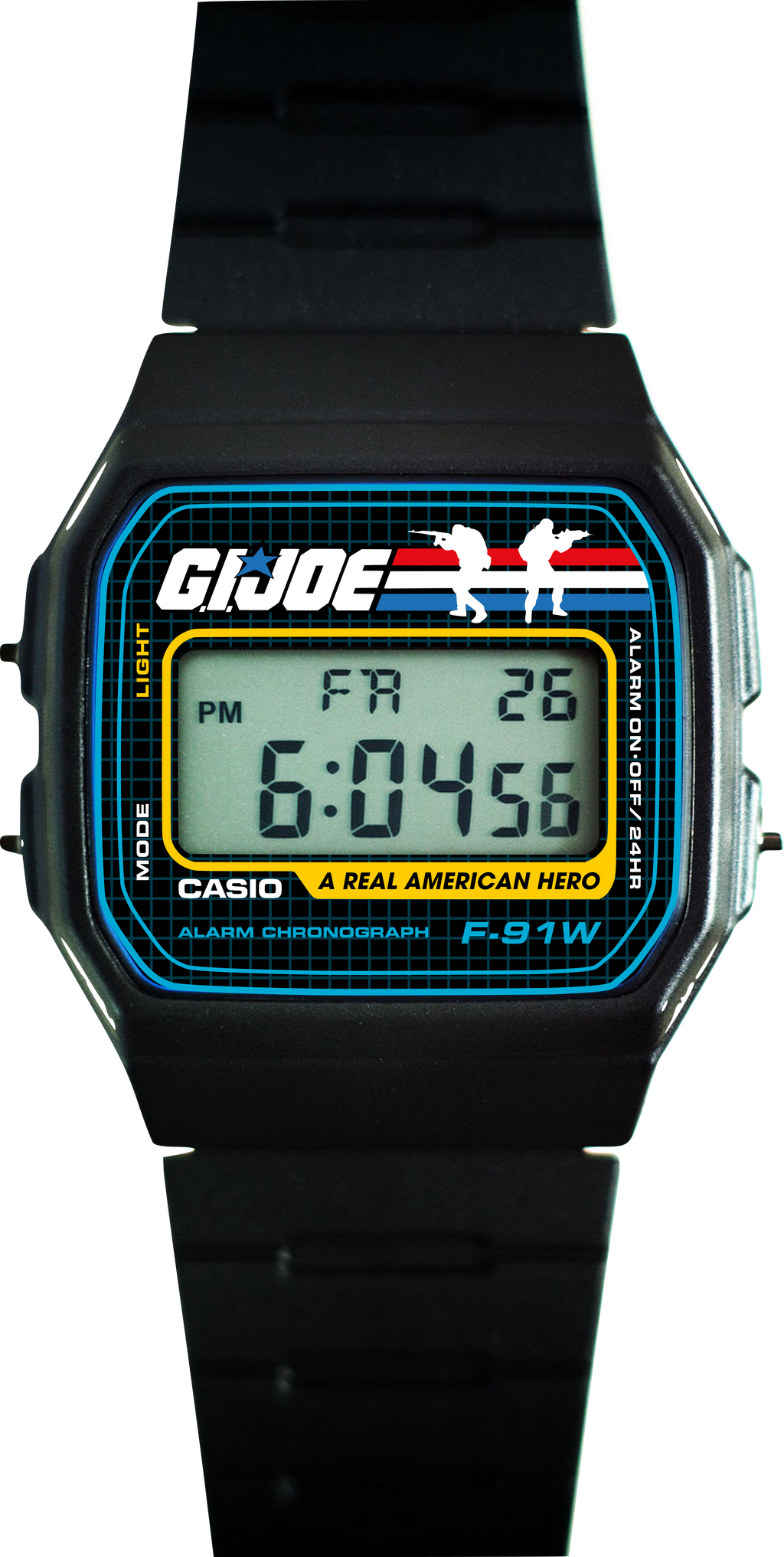 Custom Casio F91W - Custom watch face - GI Joe Theme