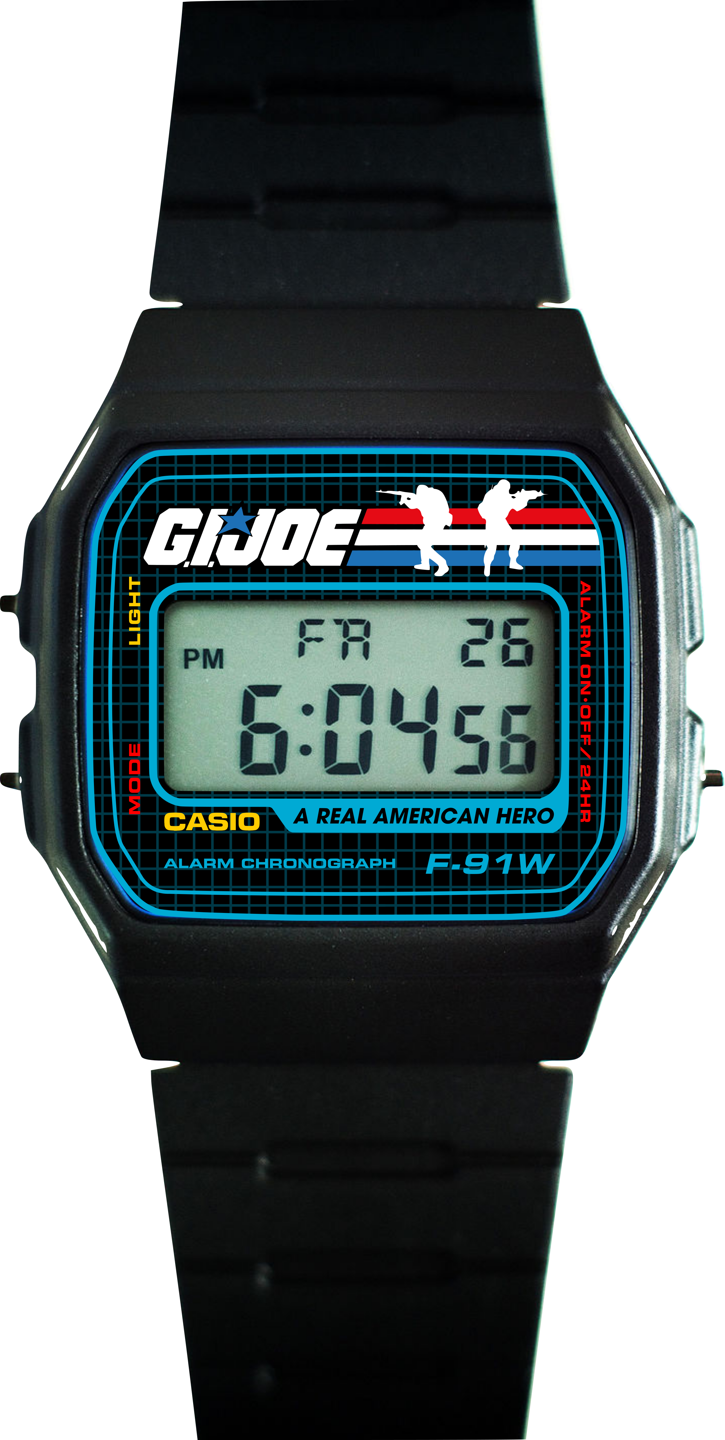 Custom Casio F91W - Custom watch face - GI Joe Theme