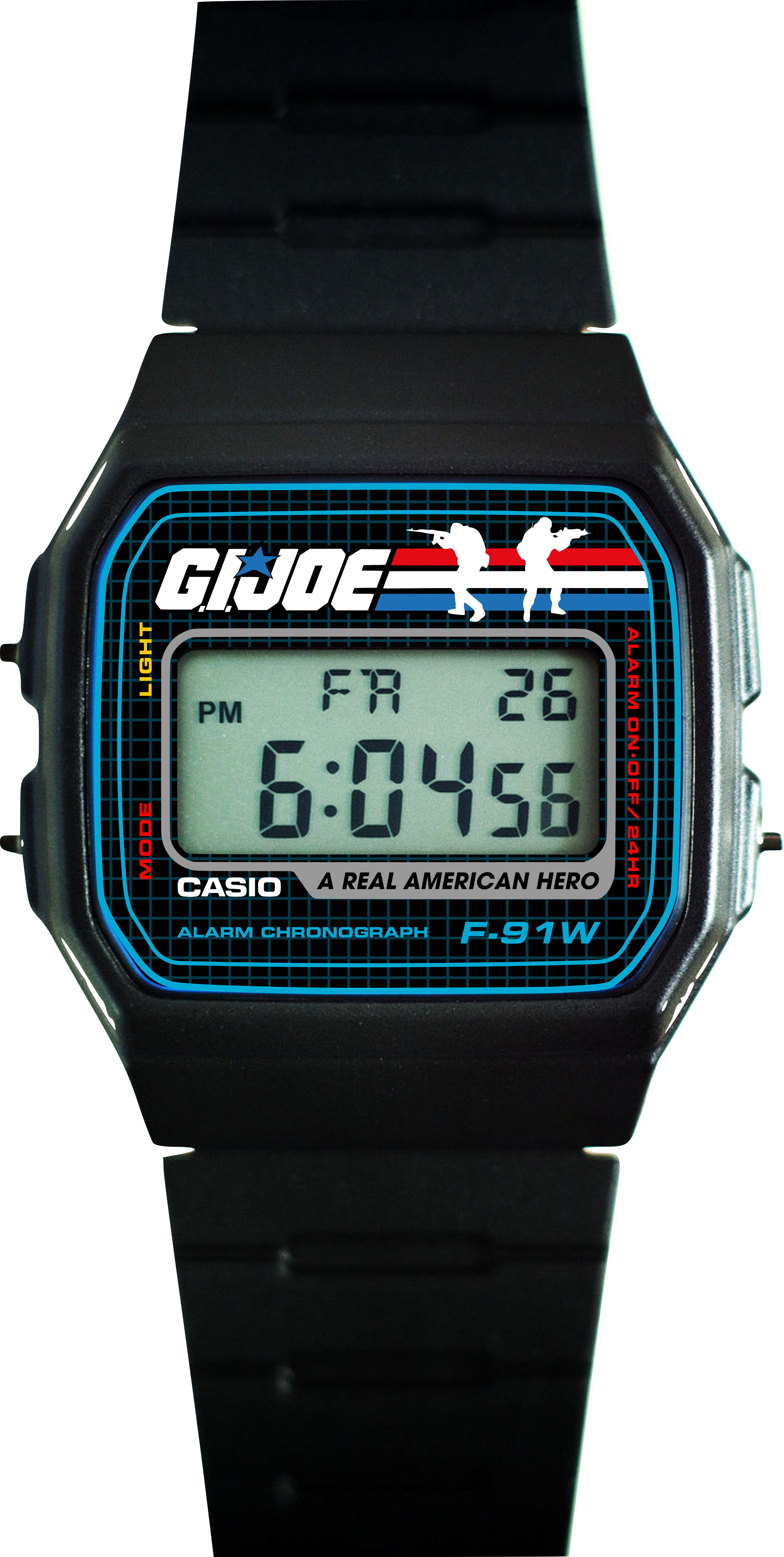 Custom Casio F91W - Custom watch face - GI Joe Theme