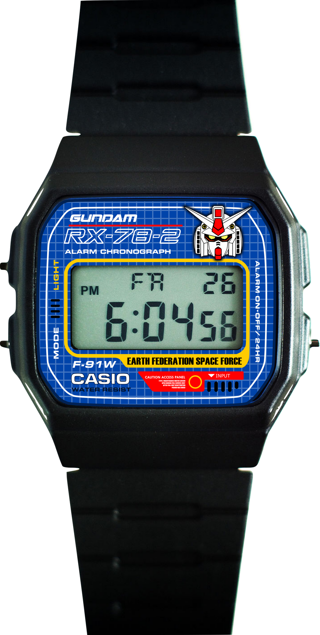 Custom Casio F91W - Custom watch face - Gundam Theme