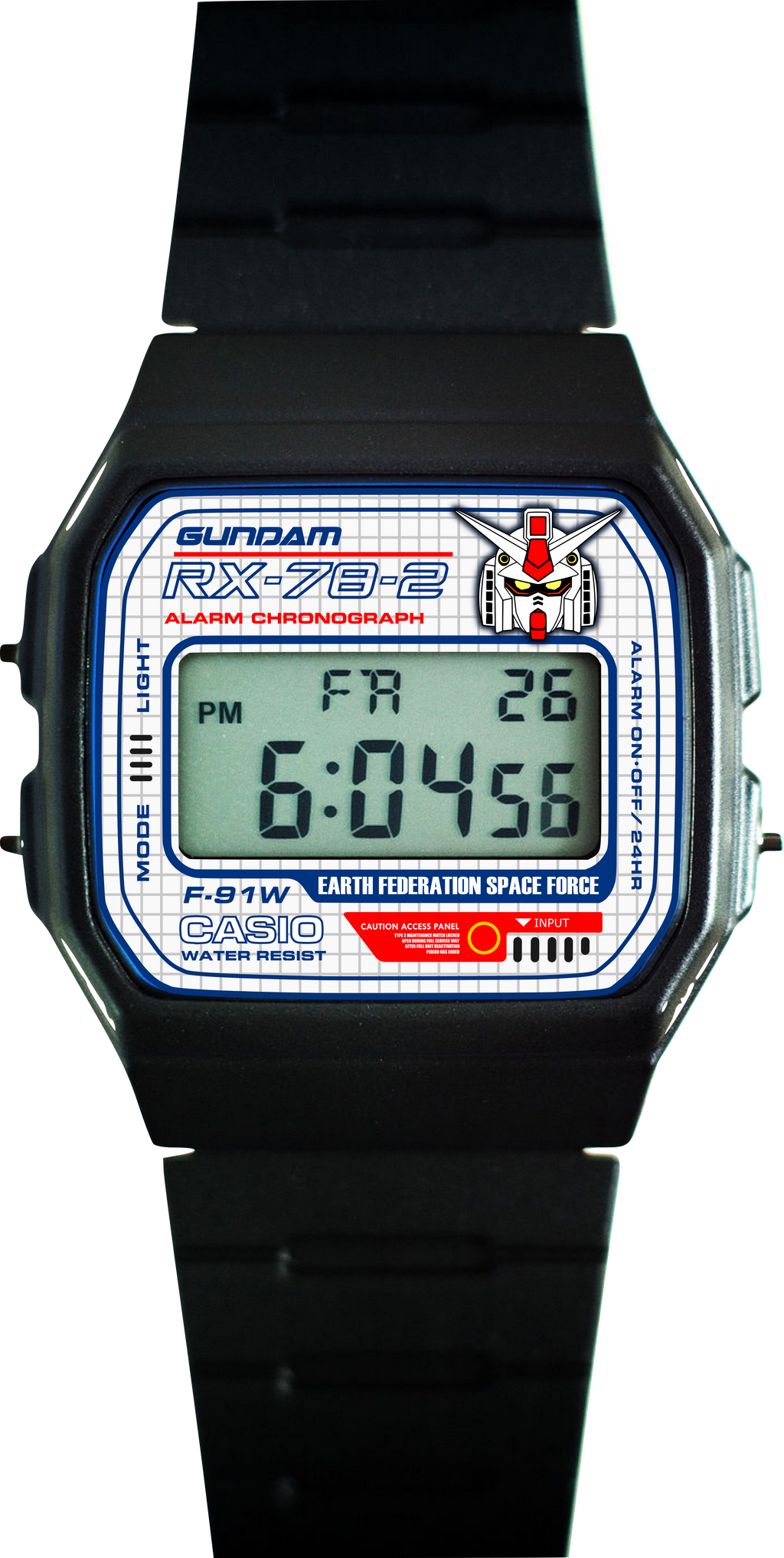 Custom Casio F91W - Custom watch face - Gundam Theme