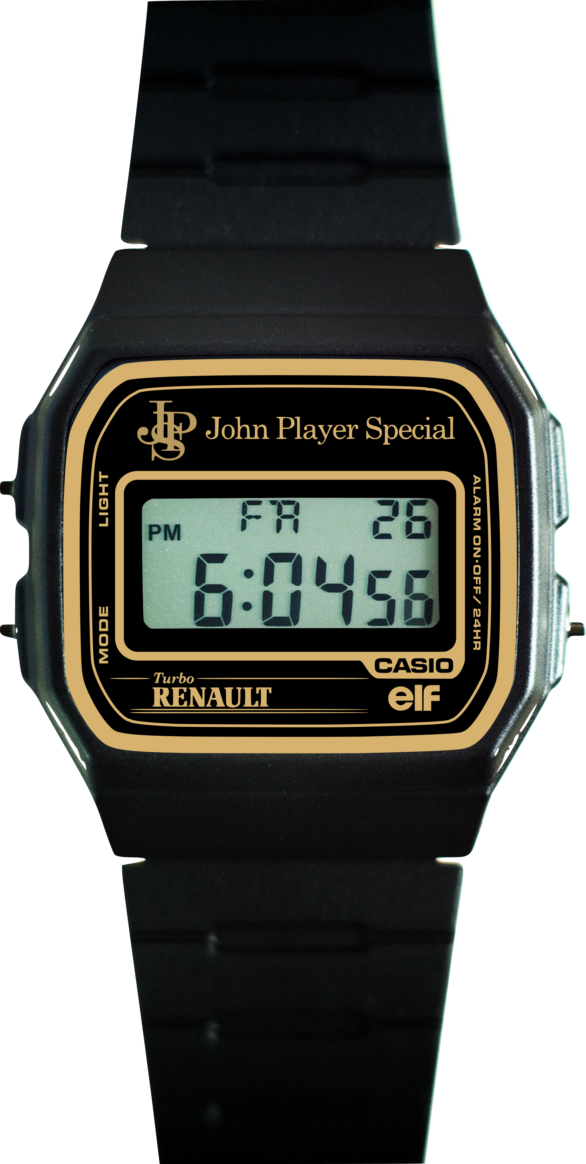 Custom Casio F91W - Custom watch face - John Player Special Theme