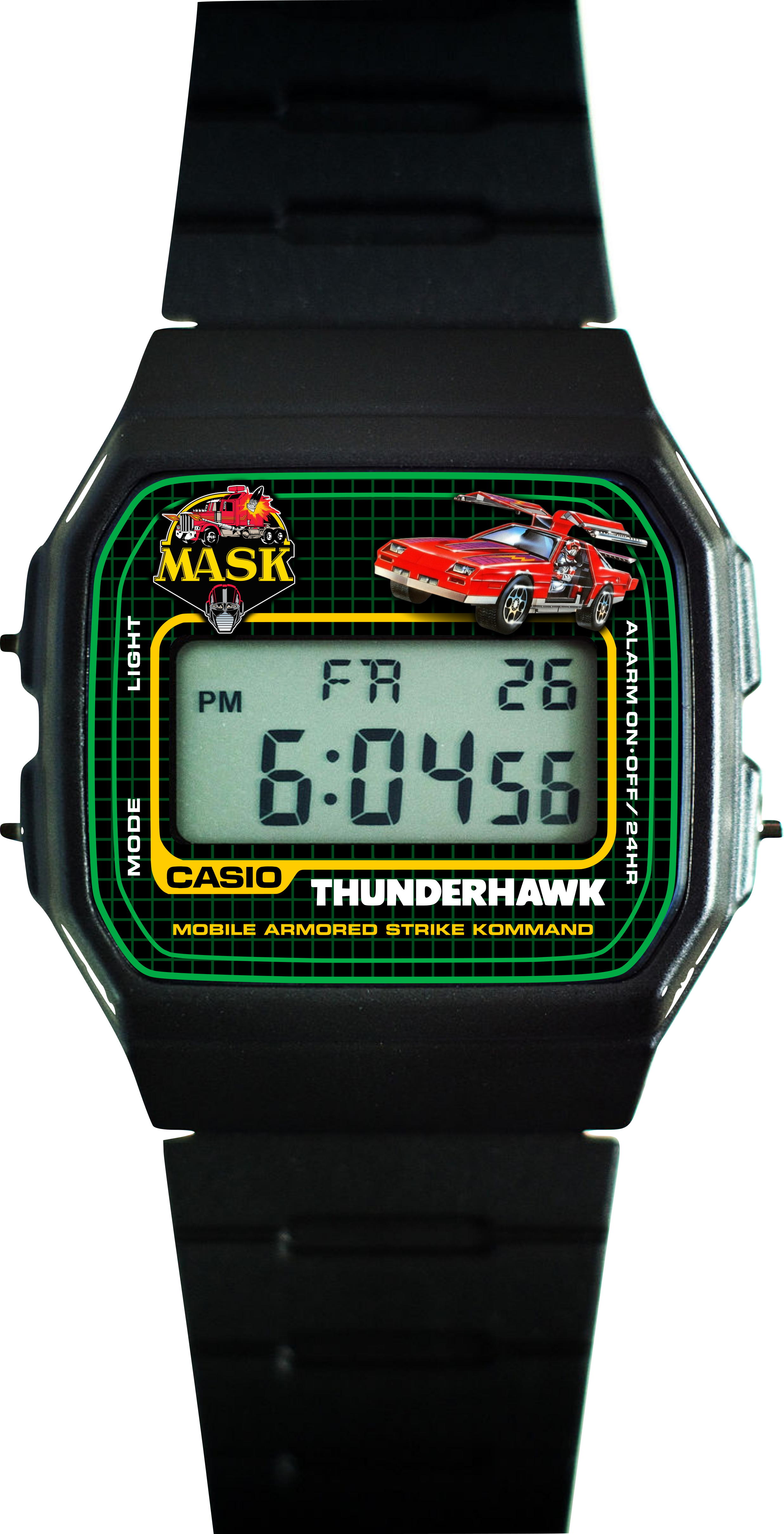 Custom Casio F91W - Custom watch face - M.A.S.K. Theme