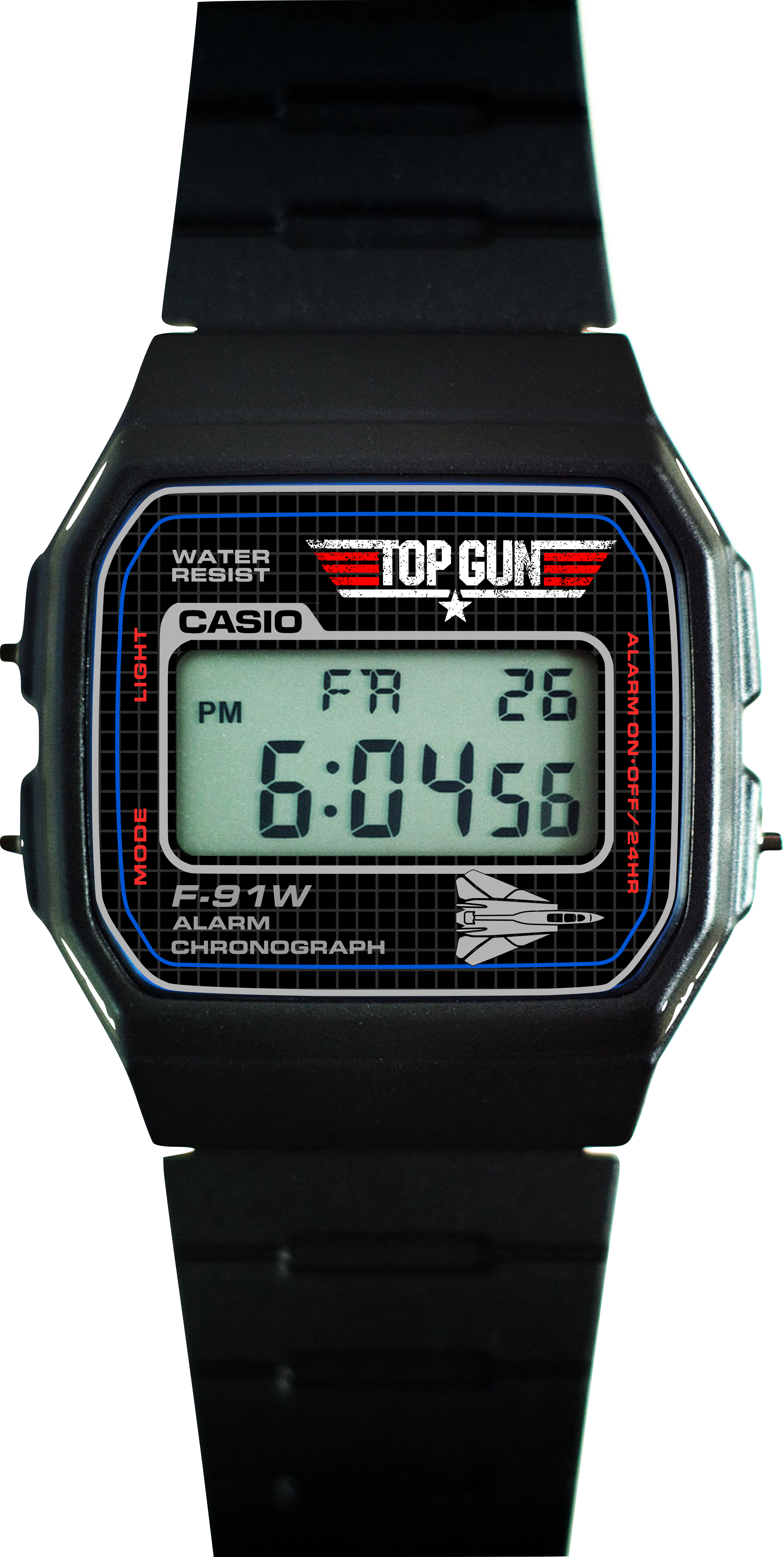 Custom Casio F91W - Custom watch face - Top Gun