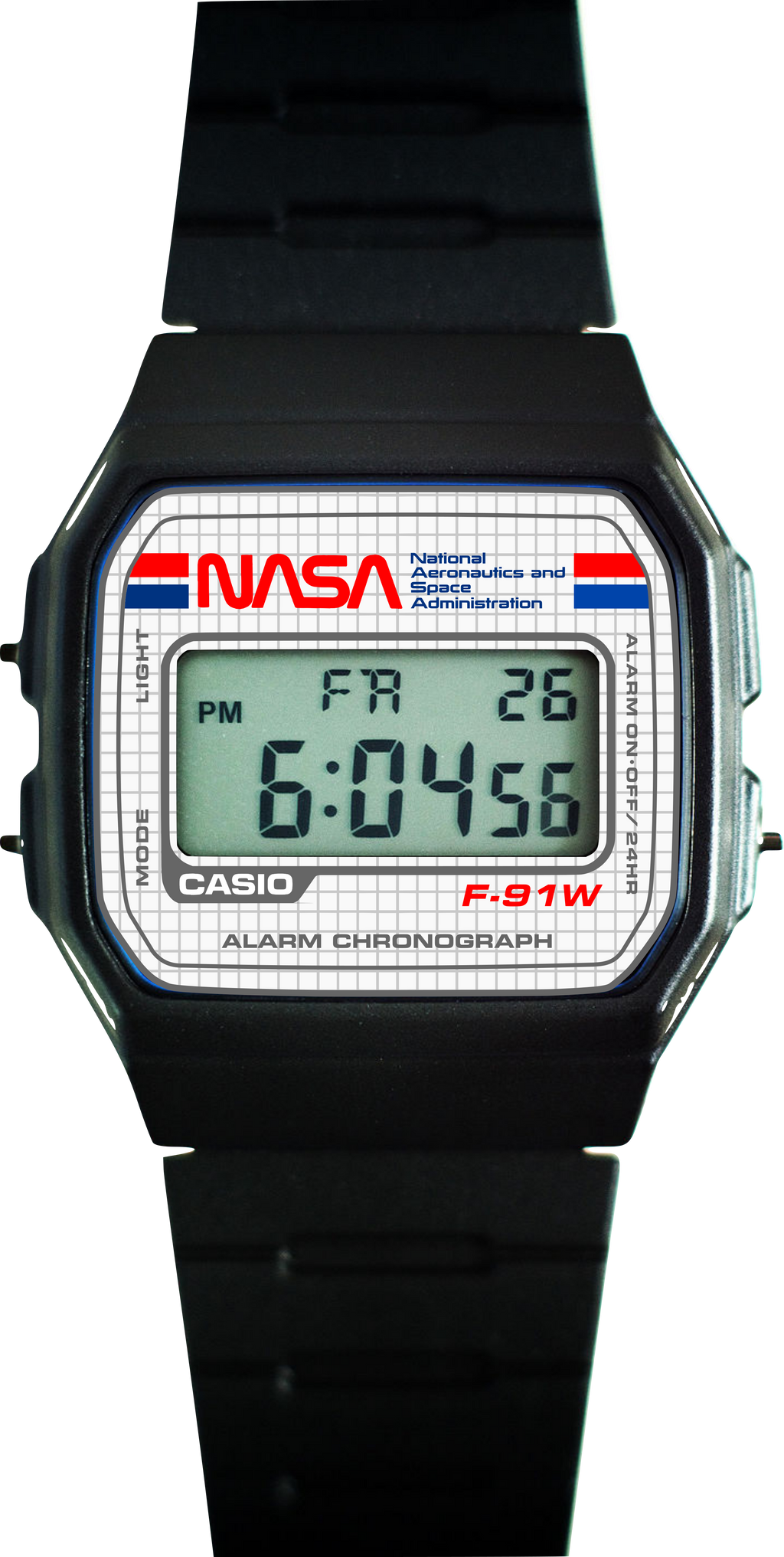 Custom Casio F91W - Custom watch face - NASA Theme