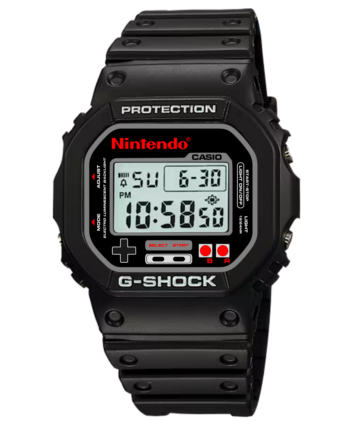 Custom Casio DW5600 - Custom watch face - Nintendo NES