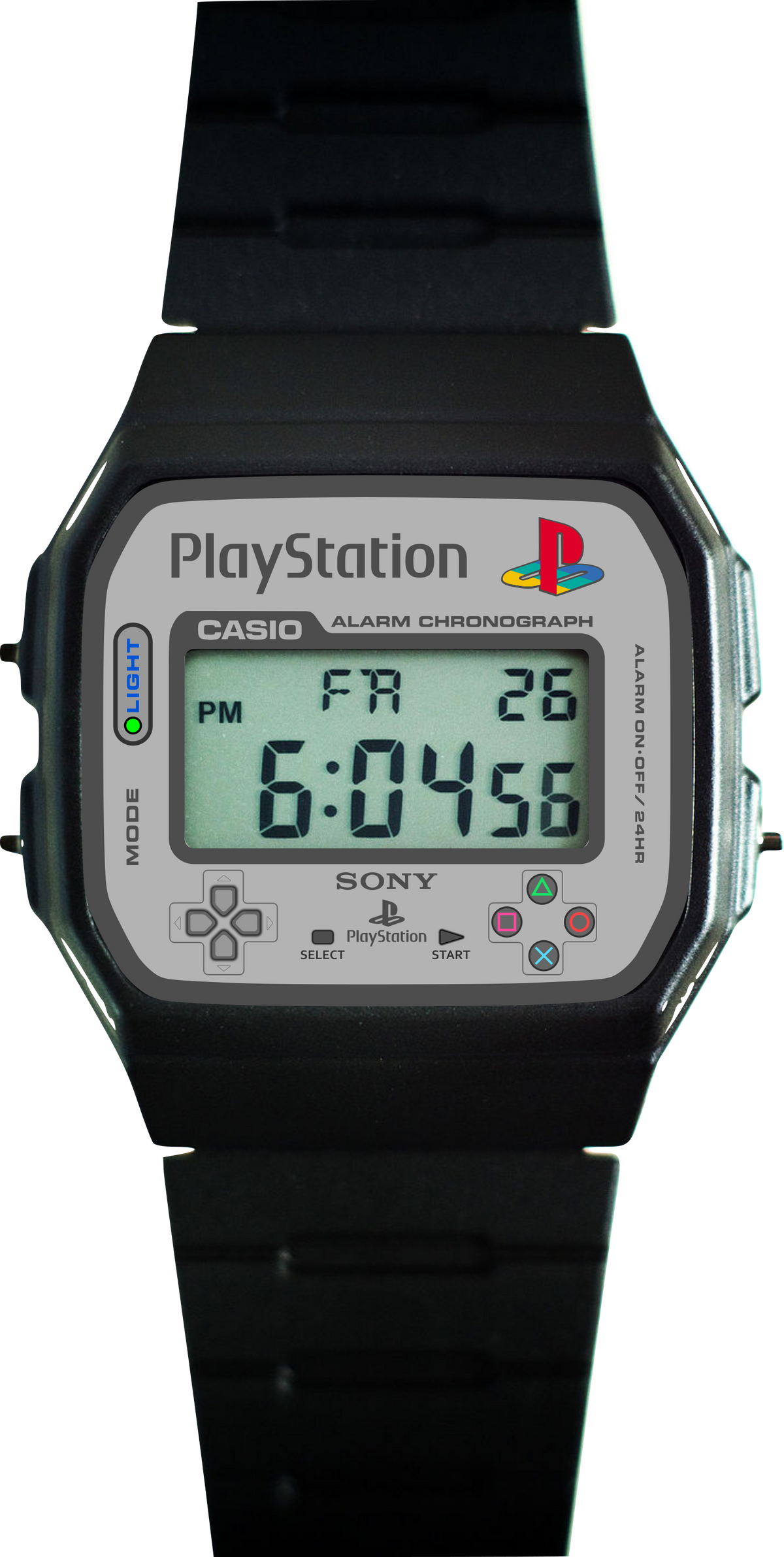 Custom Casio F91W - Custom watch face - Playstation Theme