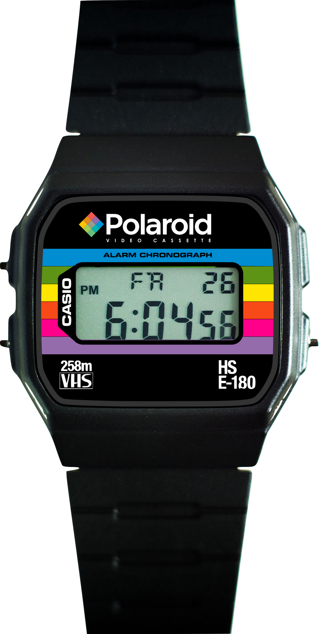 Custom Casio F91W - Custom watch face - Polaroid Tribute
