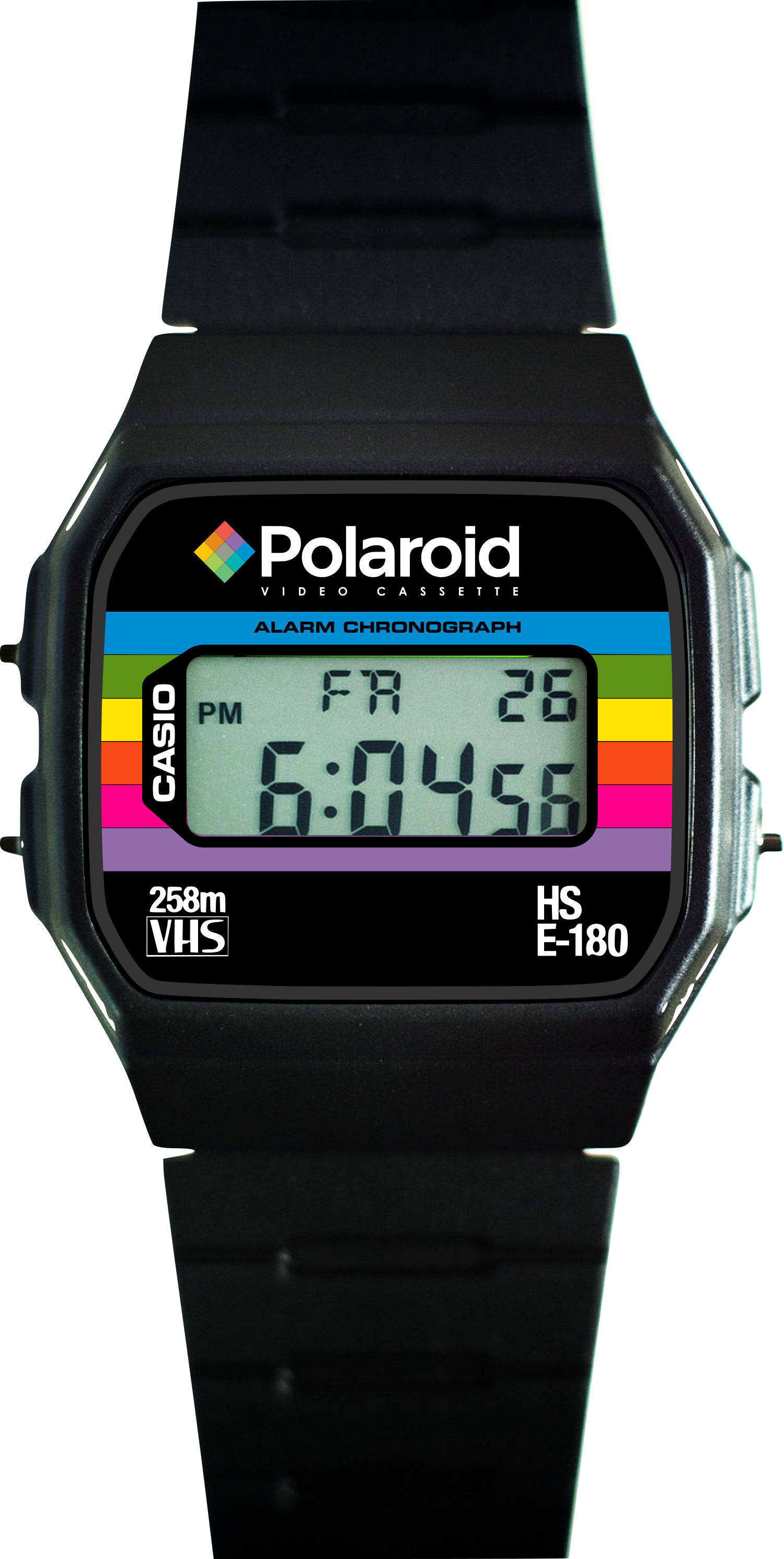 Custom Casio F91W - Custom watch face - Polaroid Tribute