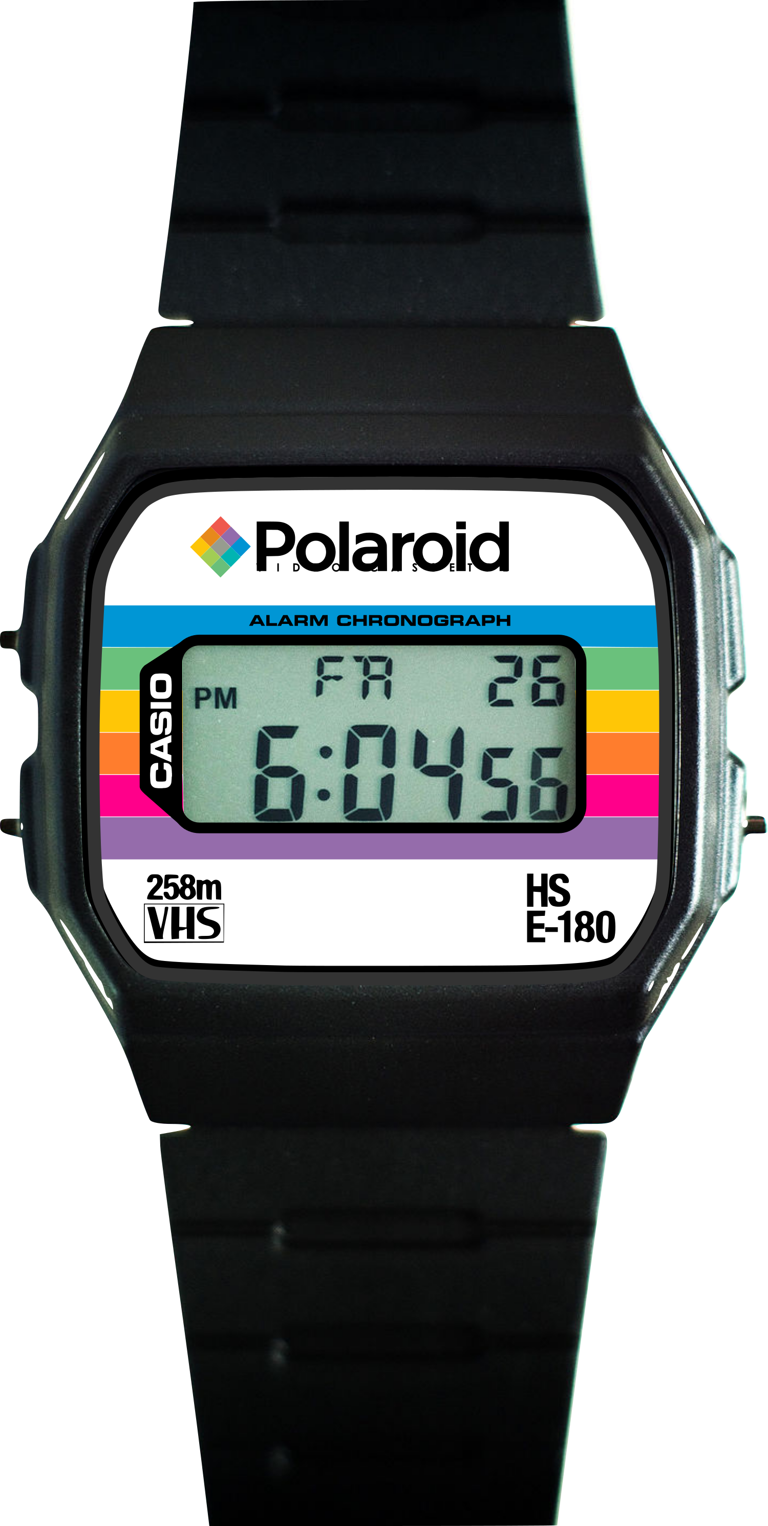 Custom Casio F91W - Custom watch face - Polaroid Tribute