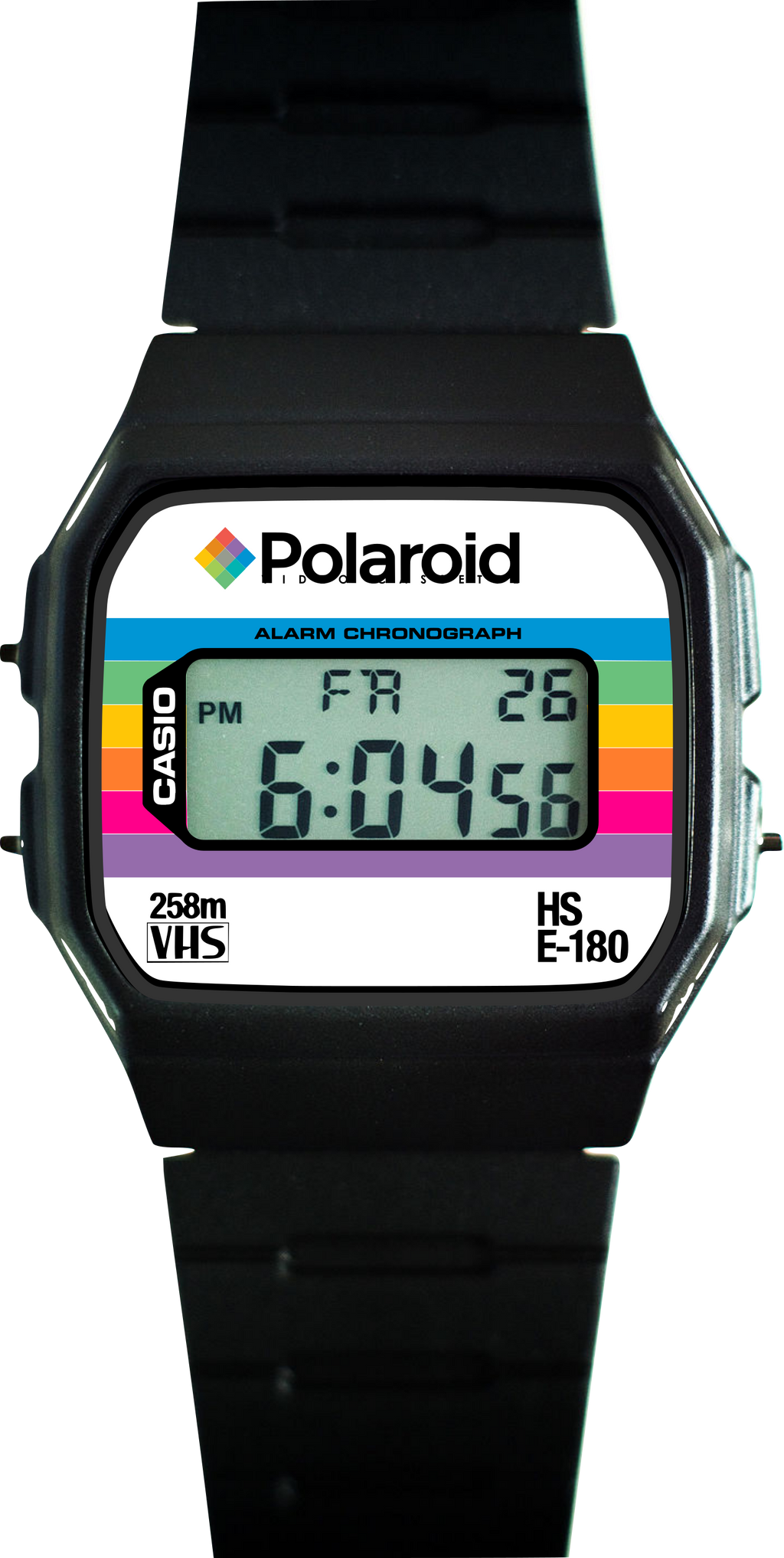 Custom Casio F91W - Custom watch face - Polaroid Tribute
