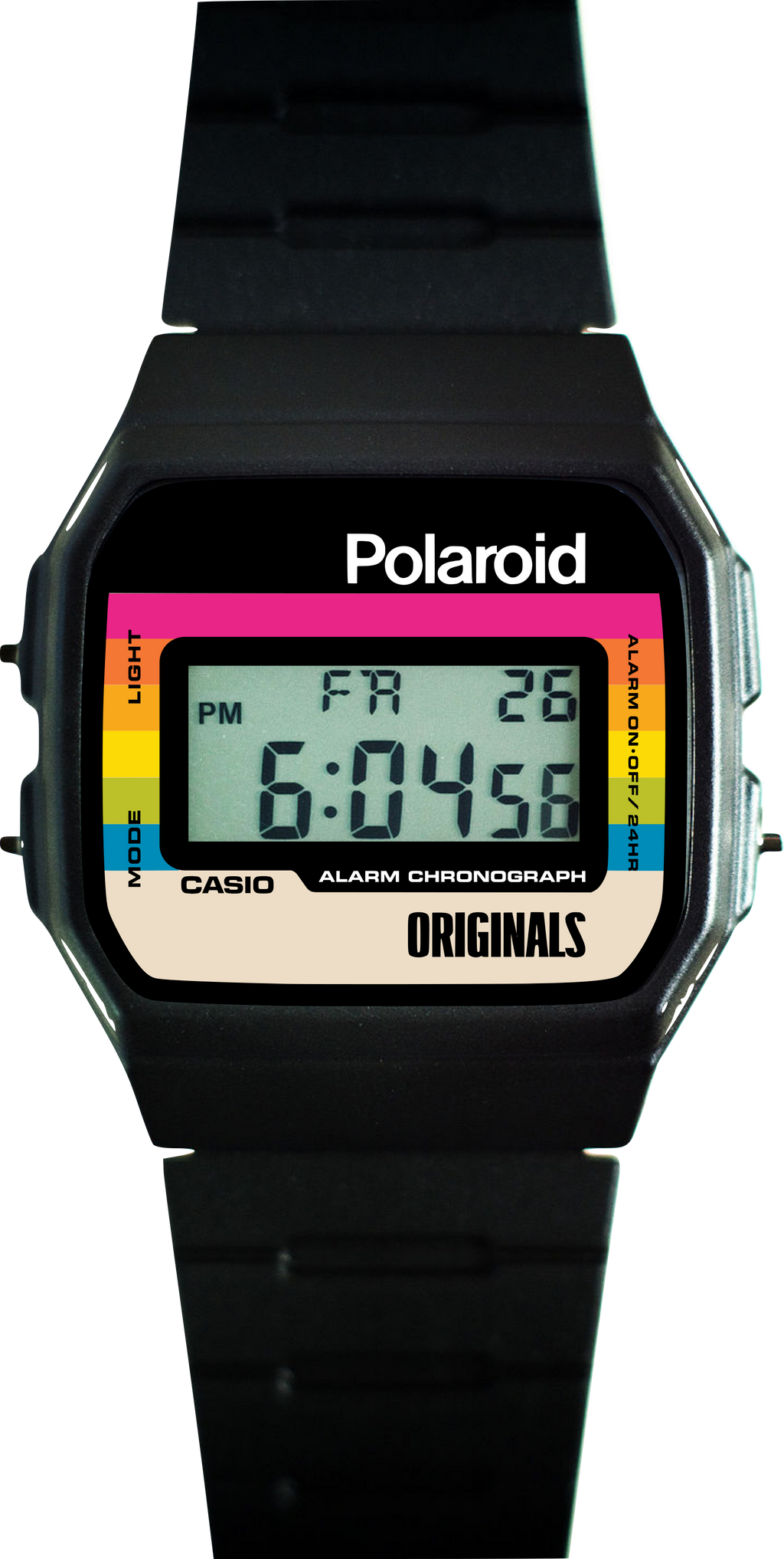 Custom Casio F91W - Custom watch face - Polaroid Tribute