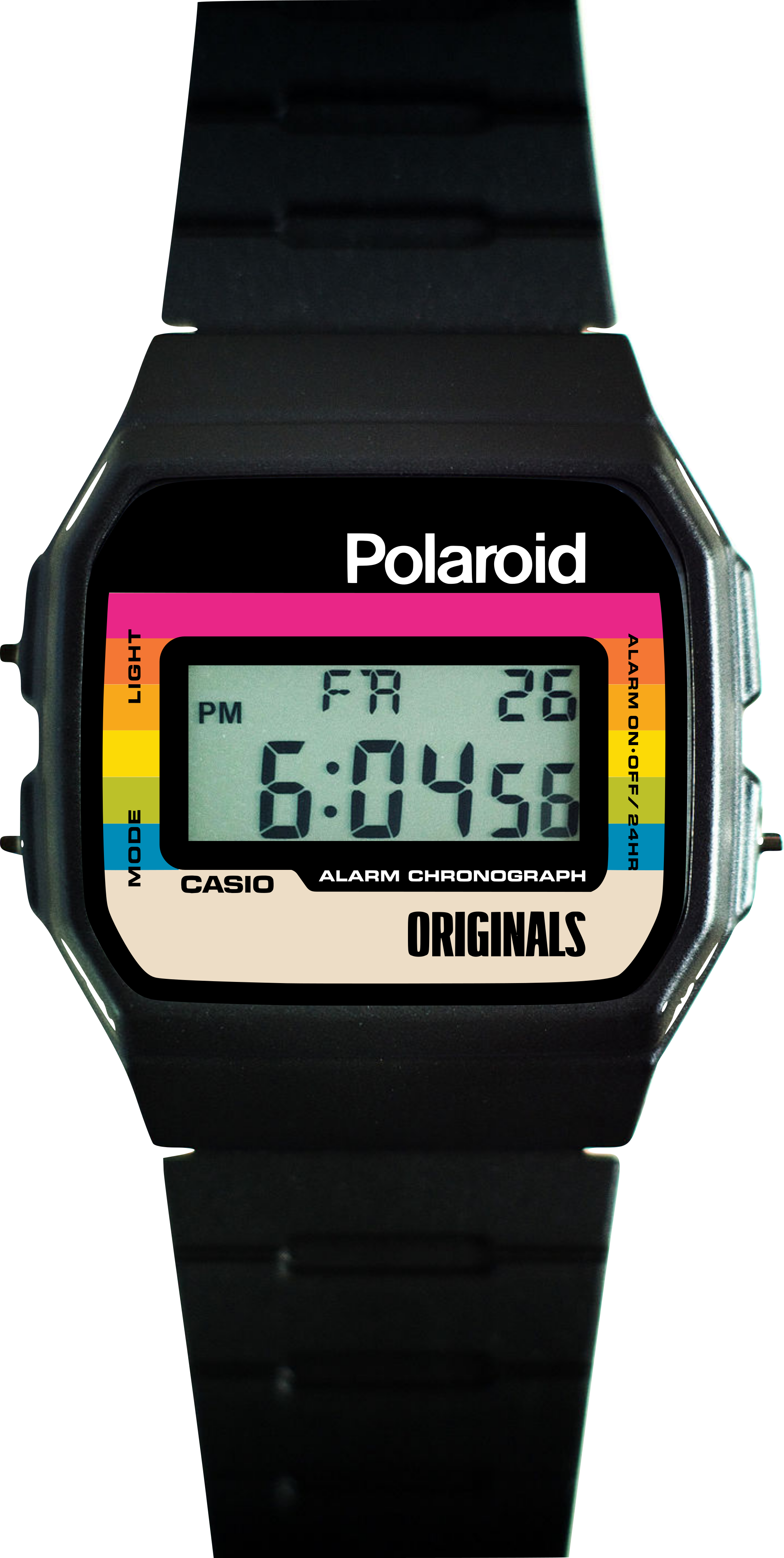 Custom Casio F91W - Custom watch face - Polaroid Tribute