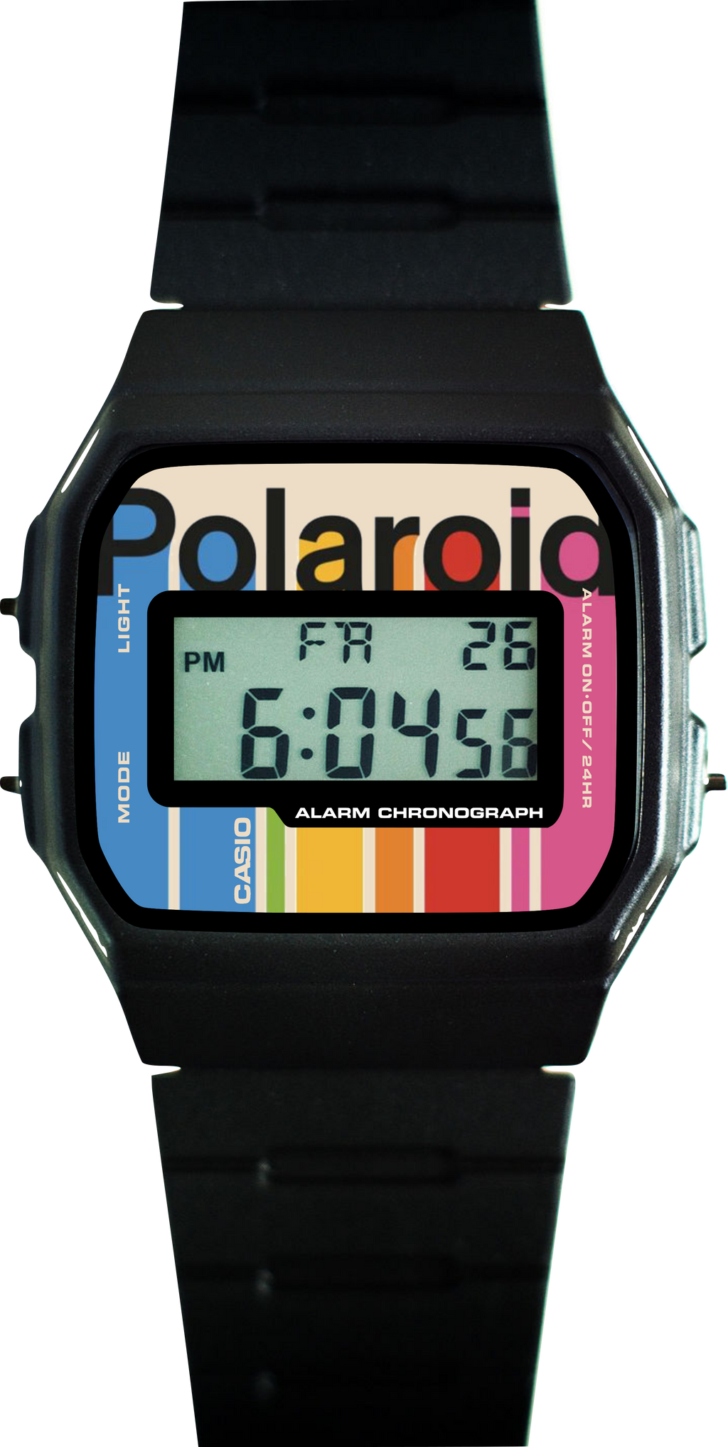 Custom Casio F91W - Custom watch face - Polaroid Tribute