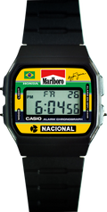 Custom Casio F91W - Custom watch face - Ayrton Senna Marlboro Theme