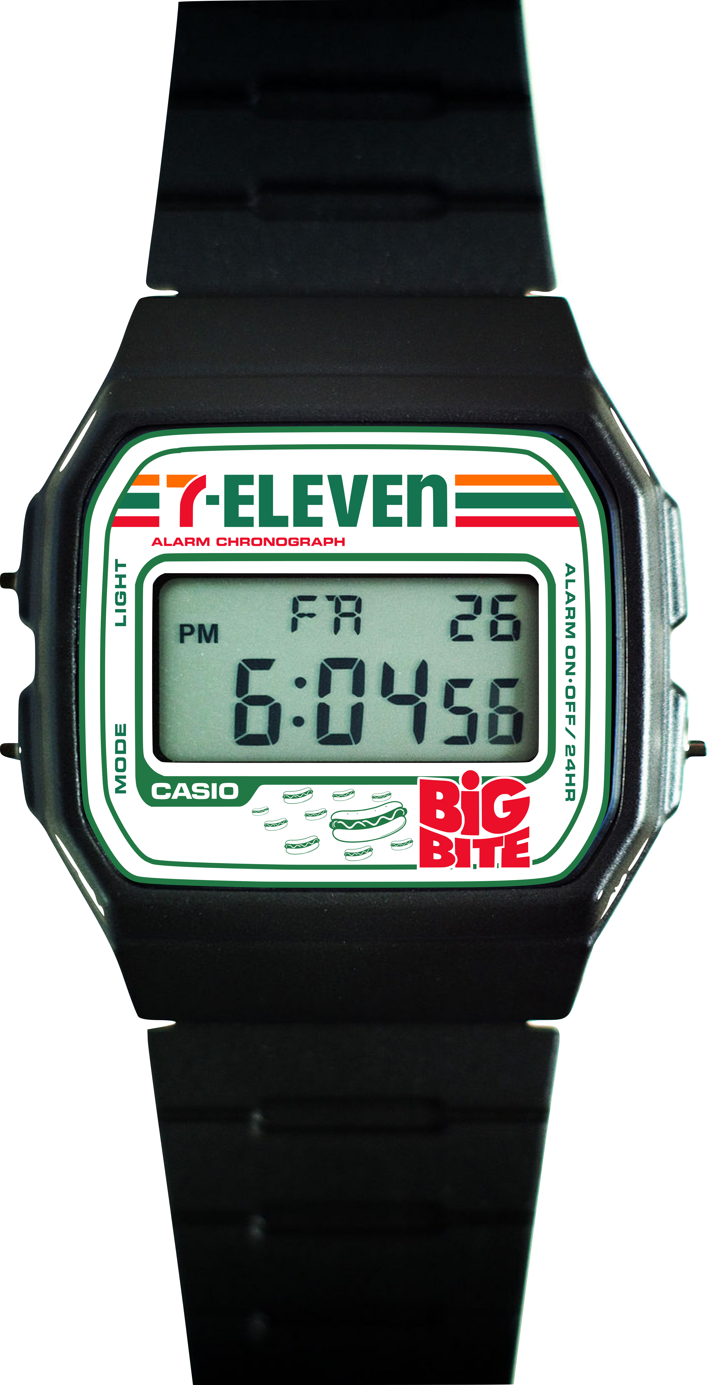 Custom Casio F91W - Custom watch face - 7 Eleven Theme