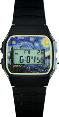 Custom Casio F91W - Custom watch face - Starry Night Tribute