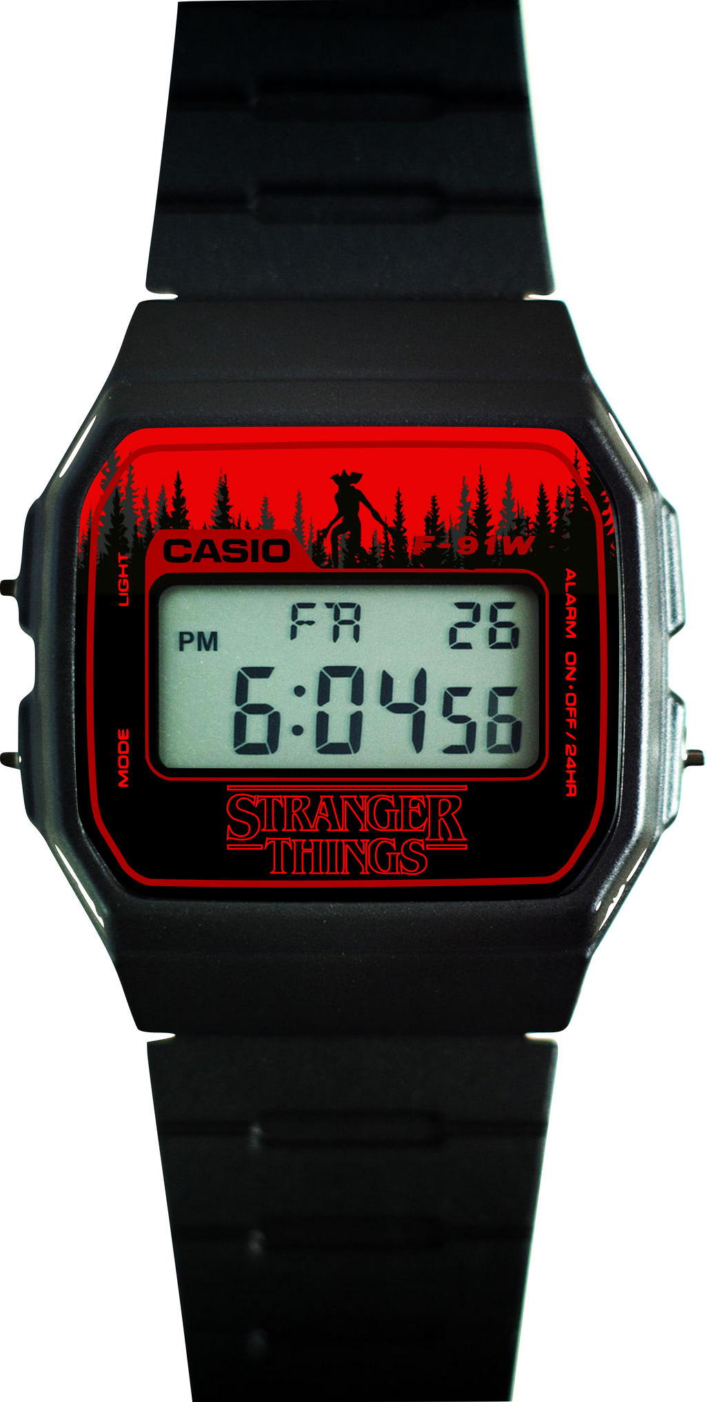 Custom Casio F91W - Custom watch face - Stranger Things Theme