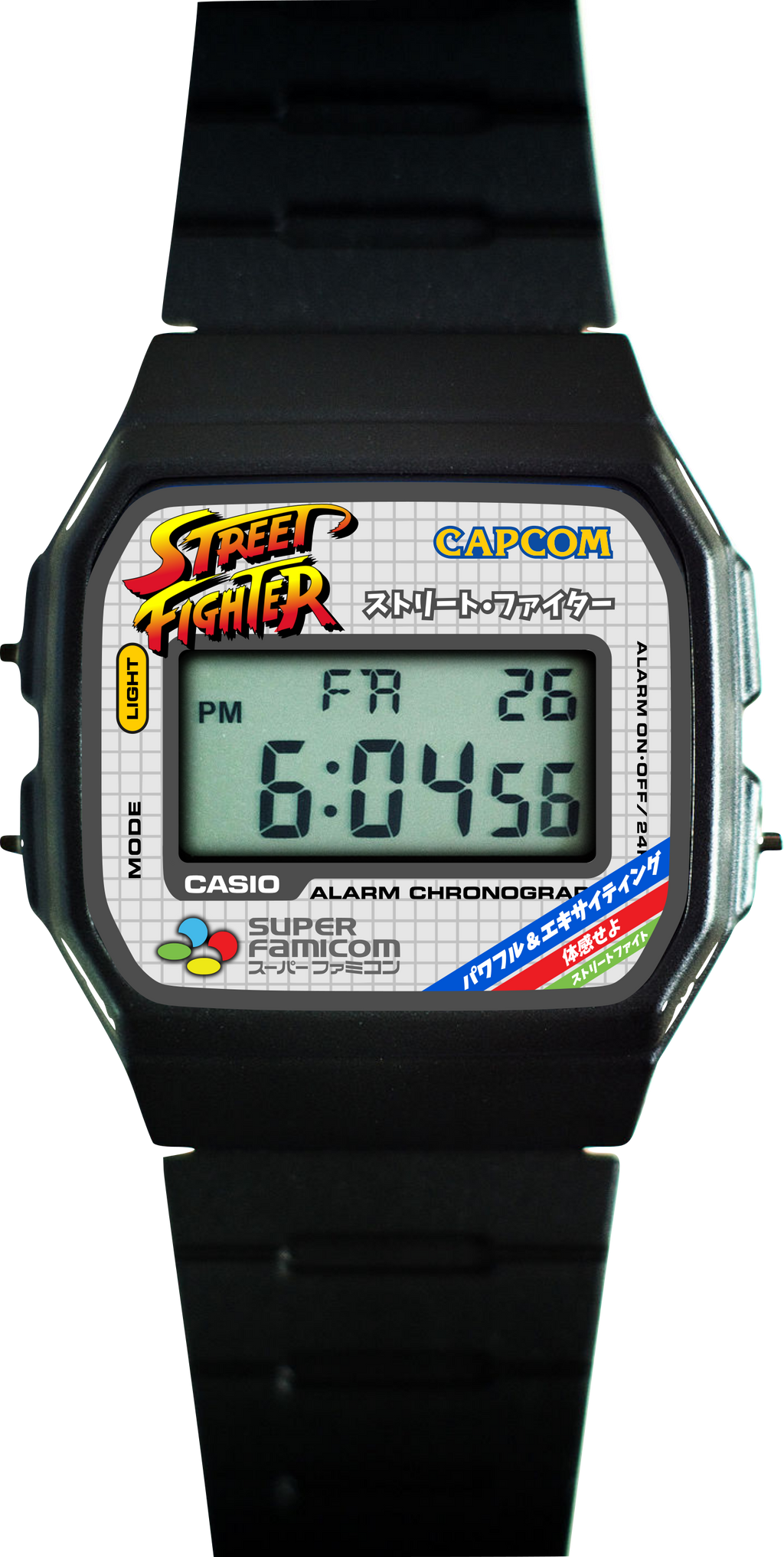 Custom Casio F91W - Custom watch face - Street Fighter