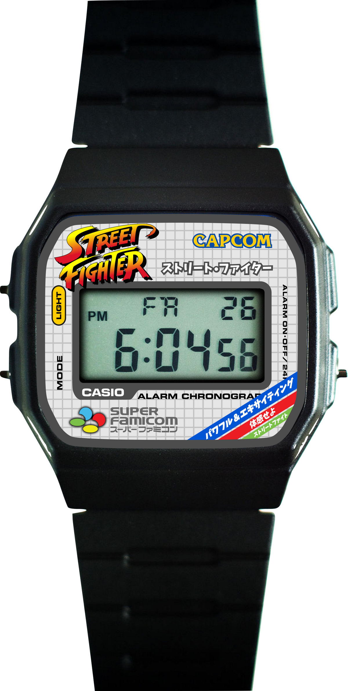 Custom Casio F91W - Custom watch face - Street Fighter