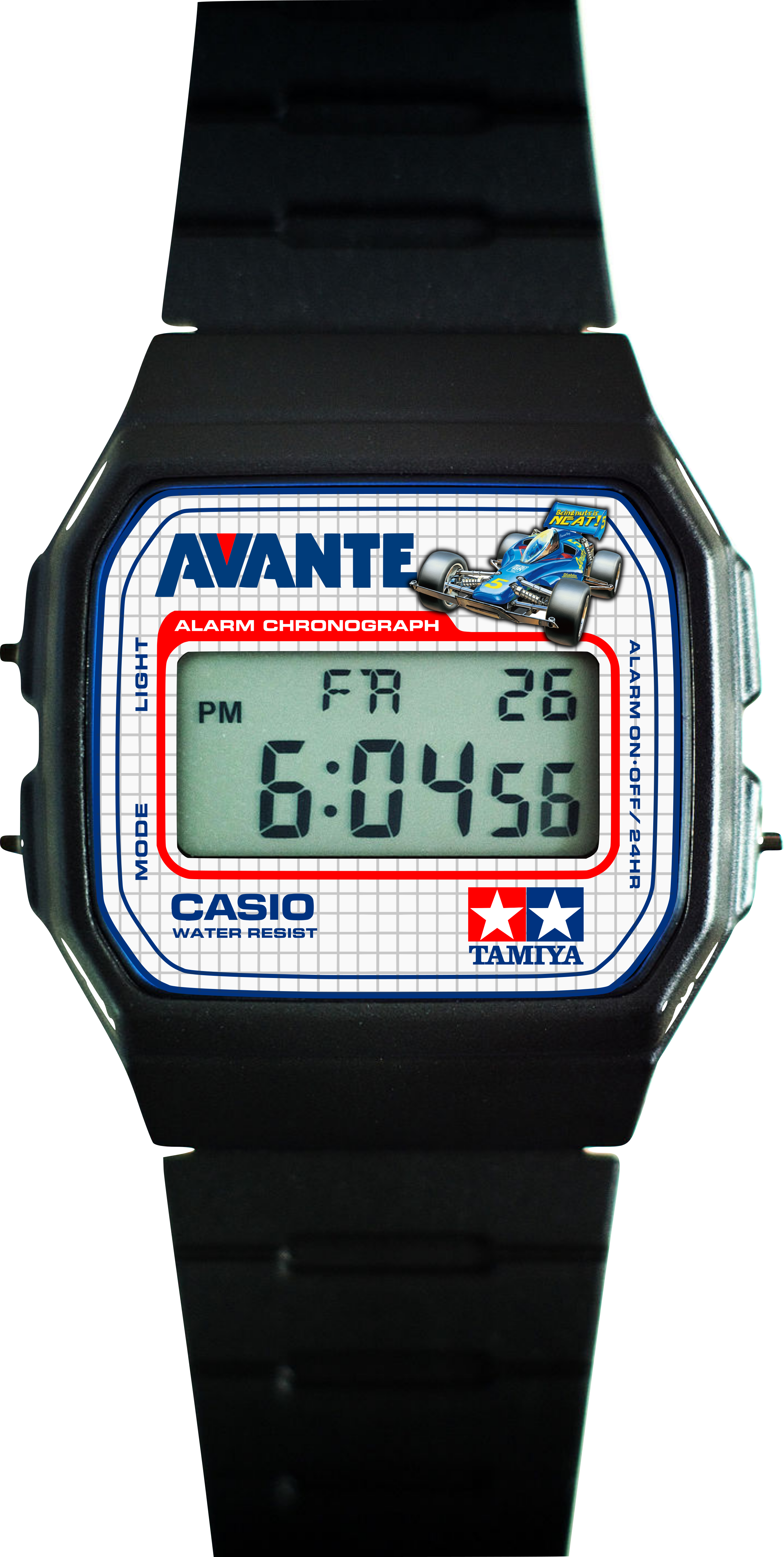 Custom Casio F91W - Custom watch face - Tamiya Mini 4wd