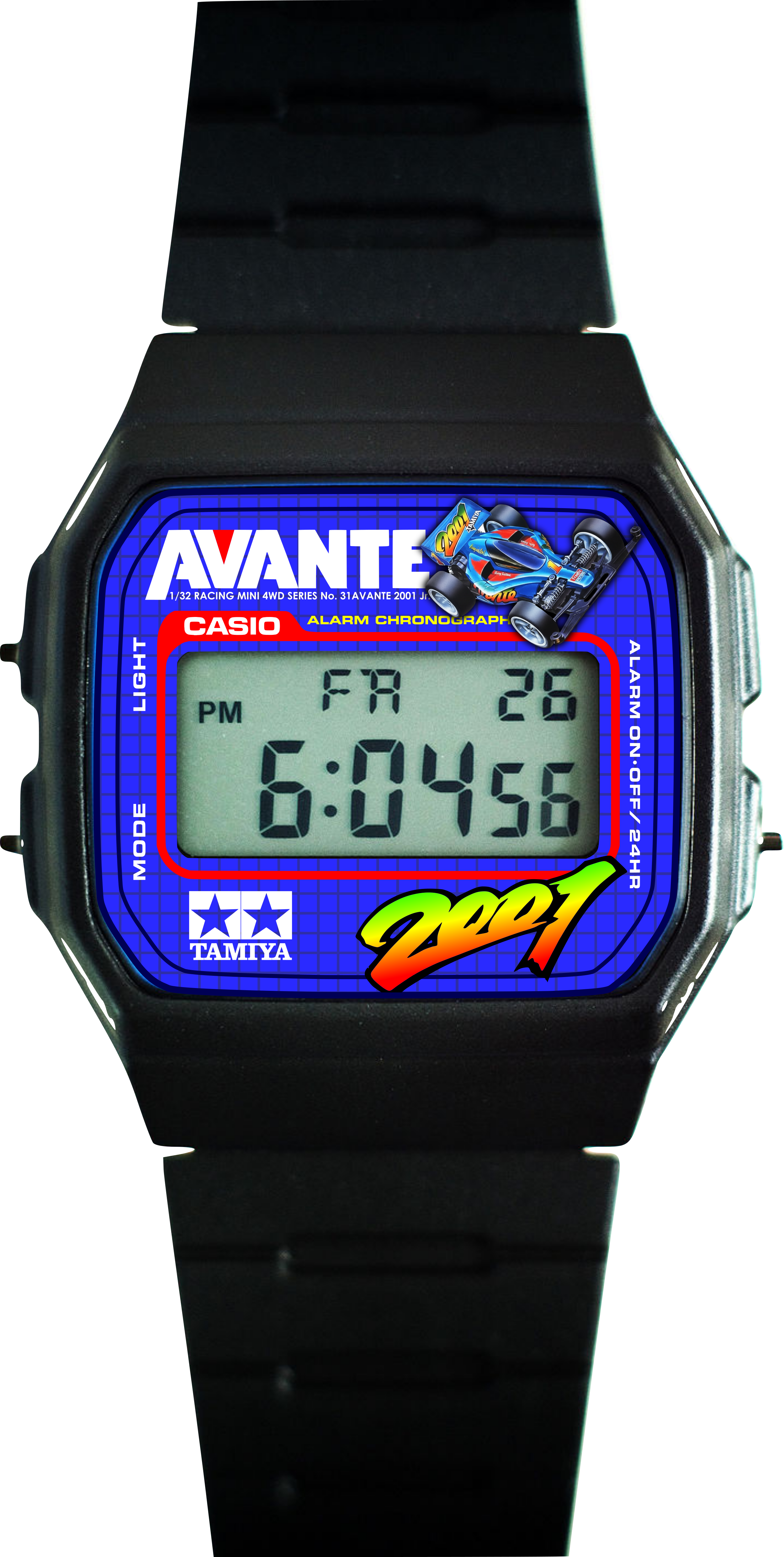 Custom Casio F91W - Custom watch face - Tamiya Mini 4wd