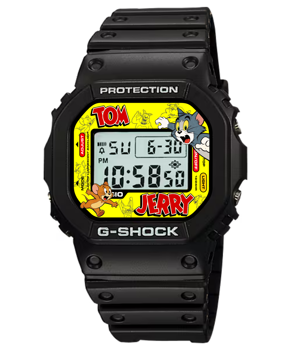 Custom Casio DW5600 - Custom watch face - Tom n Jerry B