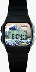 Custom Casio F91W - Custom watch face - The Great Wave off Kanagawa Tribute