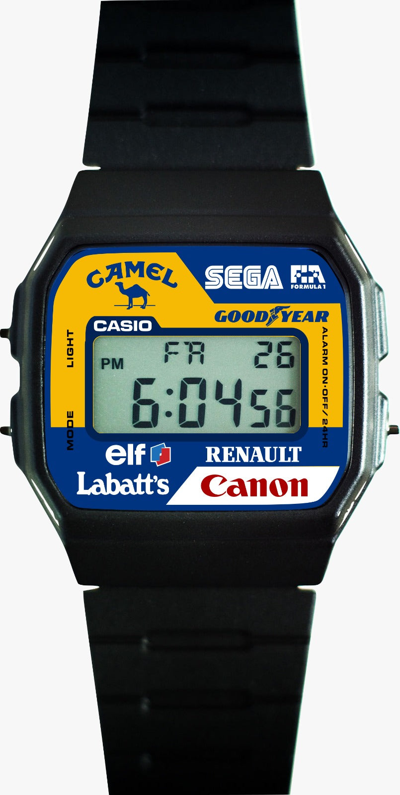 Custom Casio F91W - Custom watch face - William Renault F1 Theme Tribute