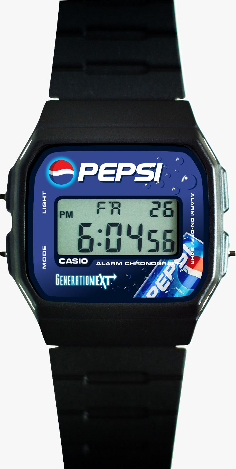Custom Casio F91W - Custom watch face - Pepsi Theme