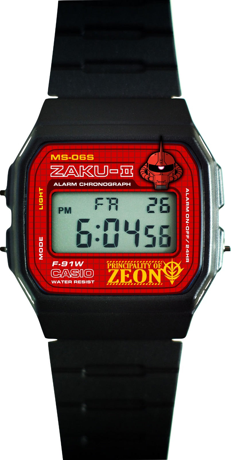 Custom Casio F91W - Custom watch face - Zaku II Zeon