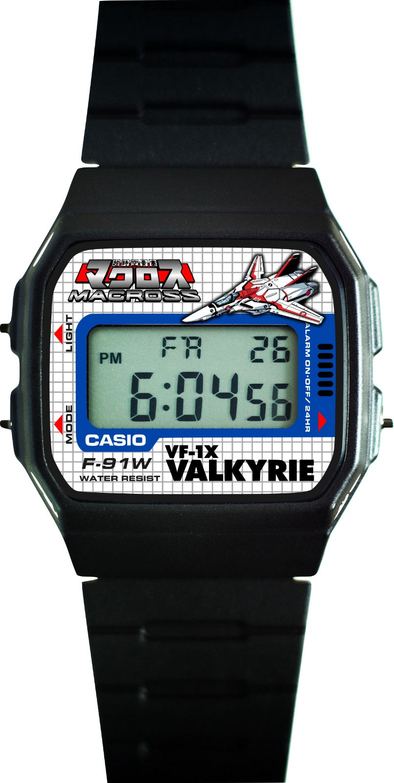 Custom Casio F91W - Custom watch face - Macross Valkyrie Theme