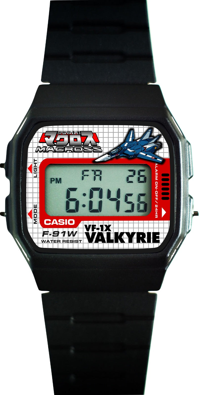 Custom Casio F91W - Custom watch face - Macross Valkyrie Theme